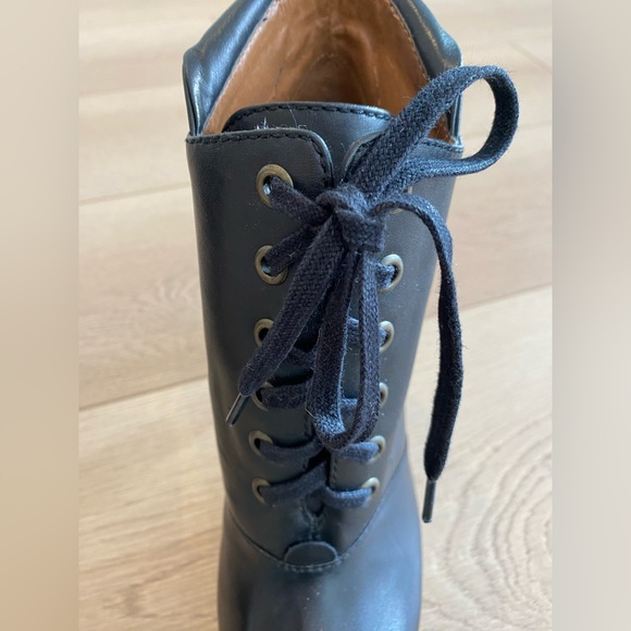 MRKT Black Leather Lace-Up Ankle Boot, Size 8 (Euro 38.5) - Picture 7 of 12